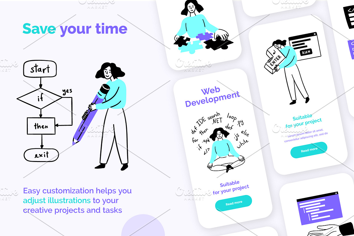 Web Development Concept Set Vector, an Object Graphic by 35lab (Photo 4 of 6)