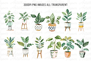 House Plants Clipart Potted Plants, a Decorative Illustration by Paper Artsthetics (Thumbnail 3 of 8)