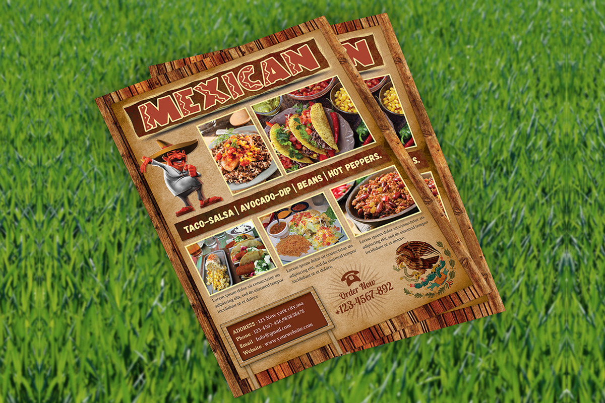 Mexican Food Menu Flyer, a Flyer Template by Creative designer