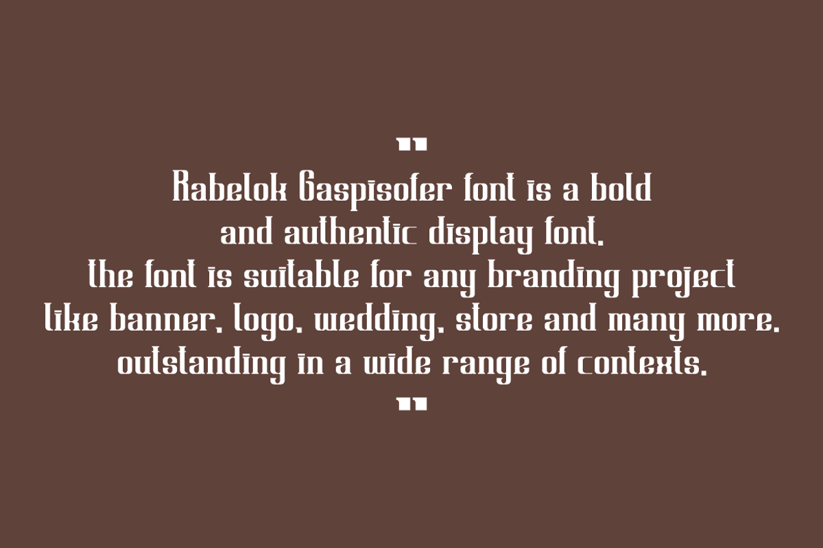 Rabelok Gaspisofer, a Serif Font by QR Design Studio (Photo 6 of 9)