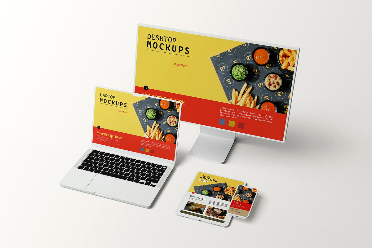 Multi Device Clay Mockup Set, a Print Template by Tahtagraphic (Photo 9 of 10)