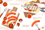 Summer BBQ Clipart + Recipe Page, a Food Illustration by vik.stock (Thumbnail 3 of 5)