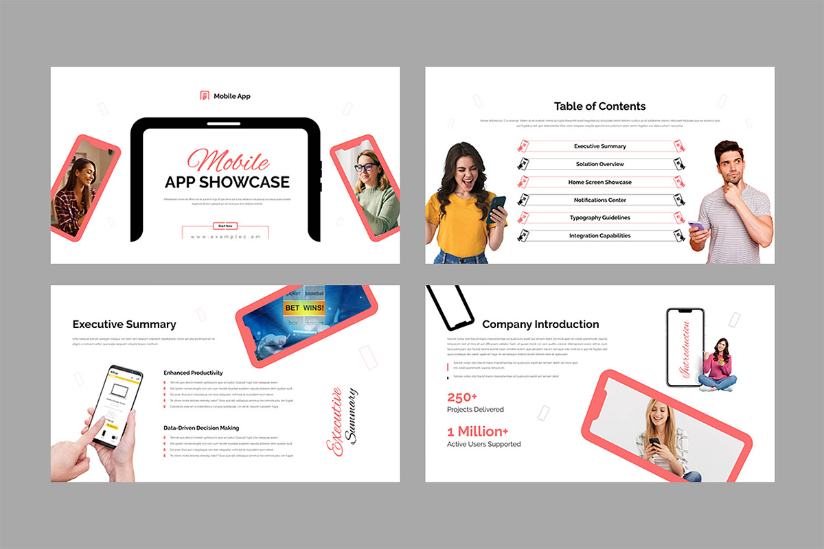 App Showcase Presentation Template, a Presentation Template by White Graphic (Photo 2 of 11)