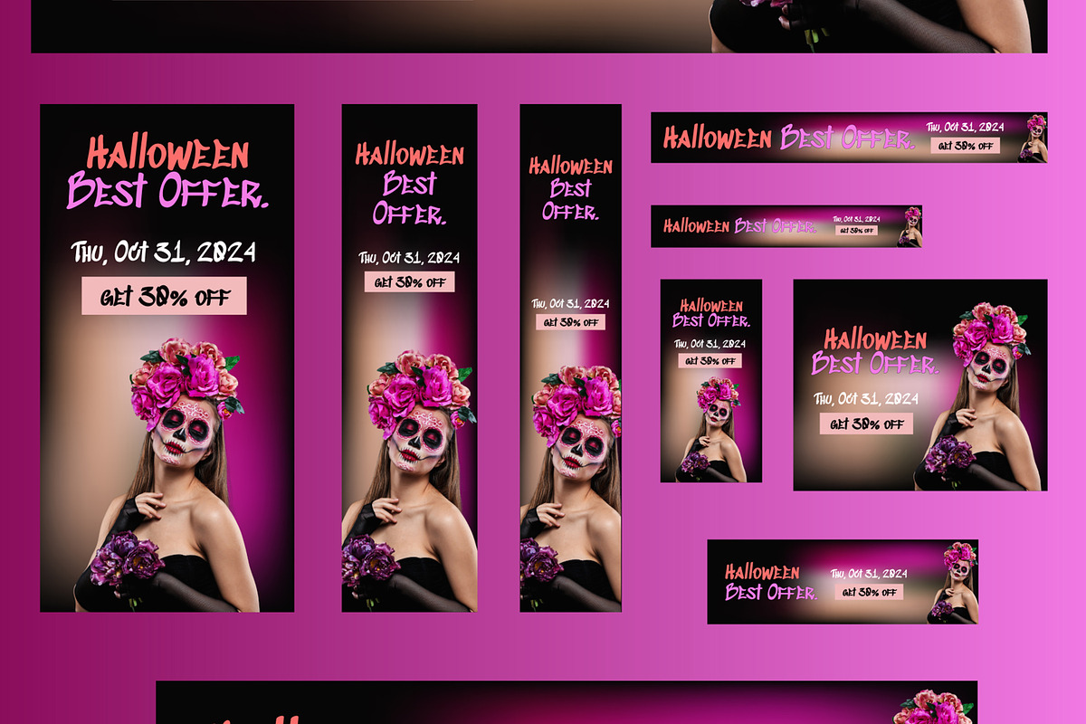 Halloween Best Offer Web Banner Ads, an UI Kit Template by CreativeShaper (Photo 3 of 4)