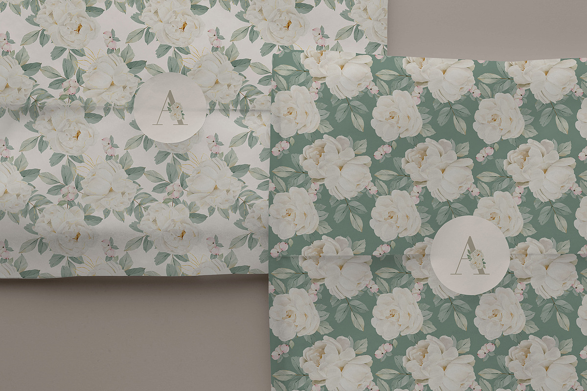 Watercolor White Rose Collection, an Object Illustration by bloomscape (Photo 6 of 13)