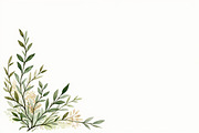 Sage Greenery Watercolor Frame Set, an Illustration by hafijul (Thumbnail 4 of 10)