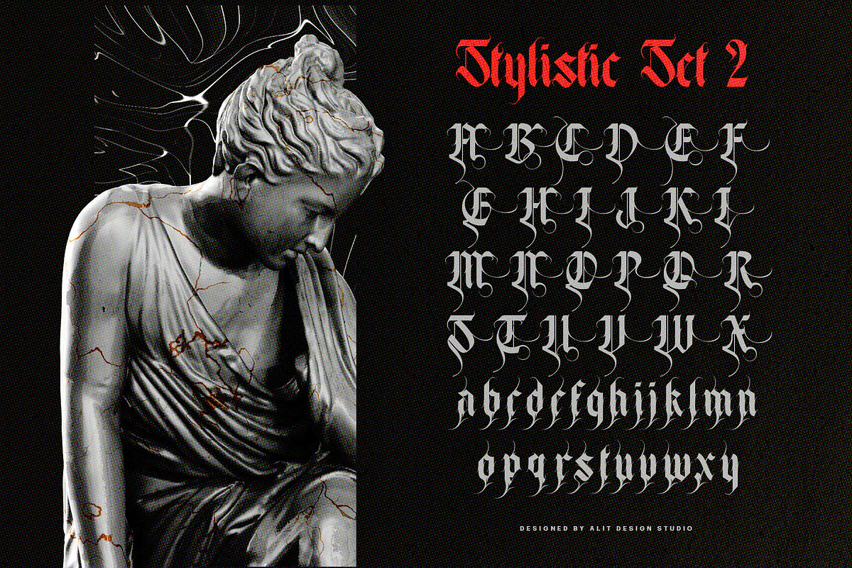 Makhor Metal Blackletter Font, a Blackletter Font by alit design (Photo 11 of 20)
