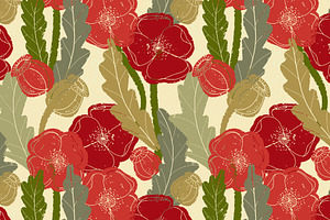 Poppy Botanical Lino