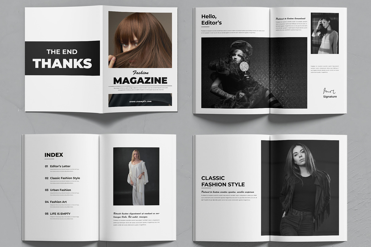 Fashion Magazine Template, a Magazine Template by MightyDesign (Photo 3 of 6)