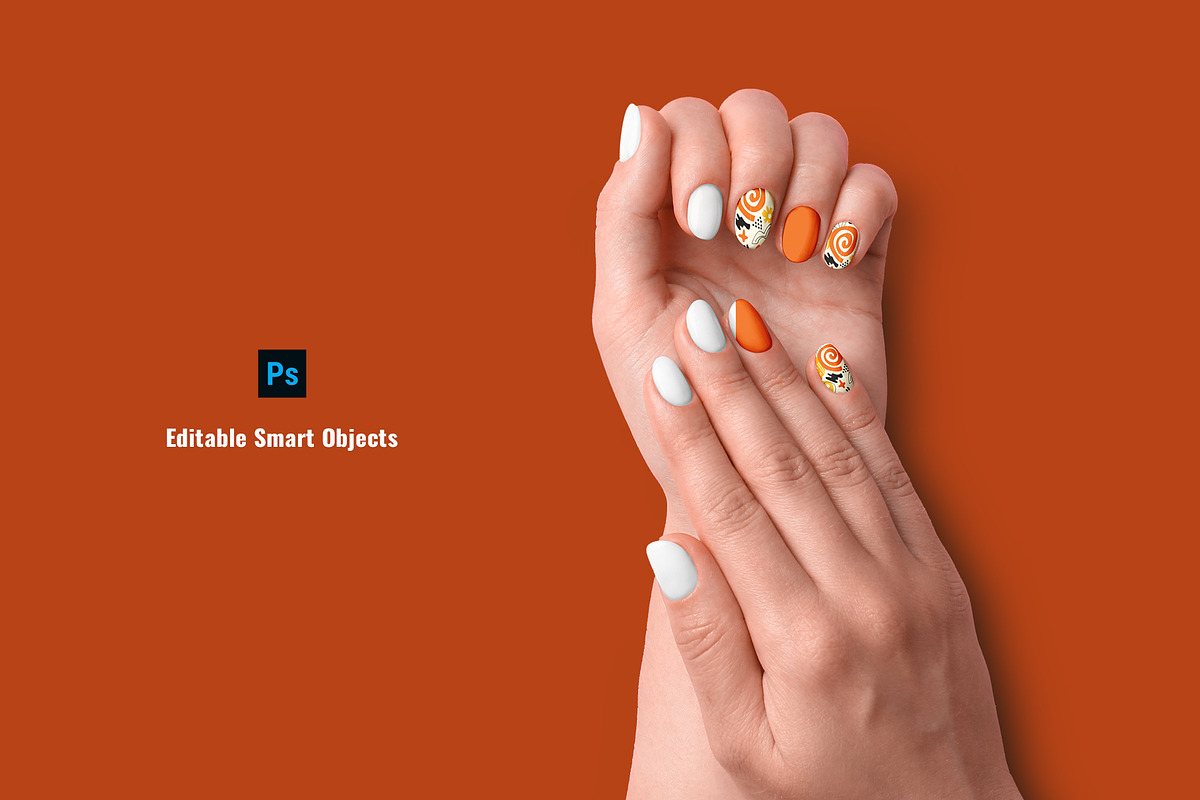 Square Gel Nail Art Mockup Set, a Product Mockup by Designertale (Photo 2 of 6)
