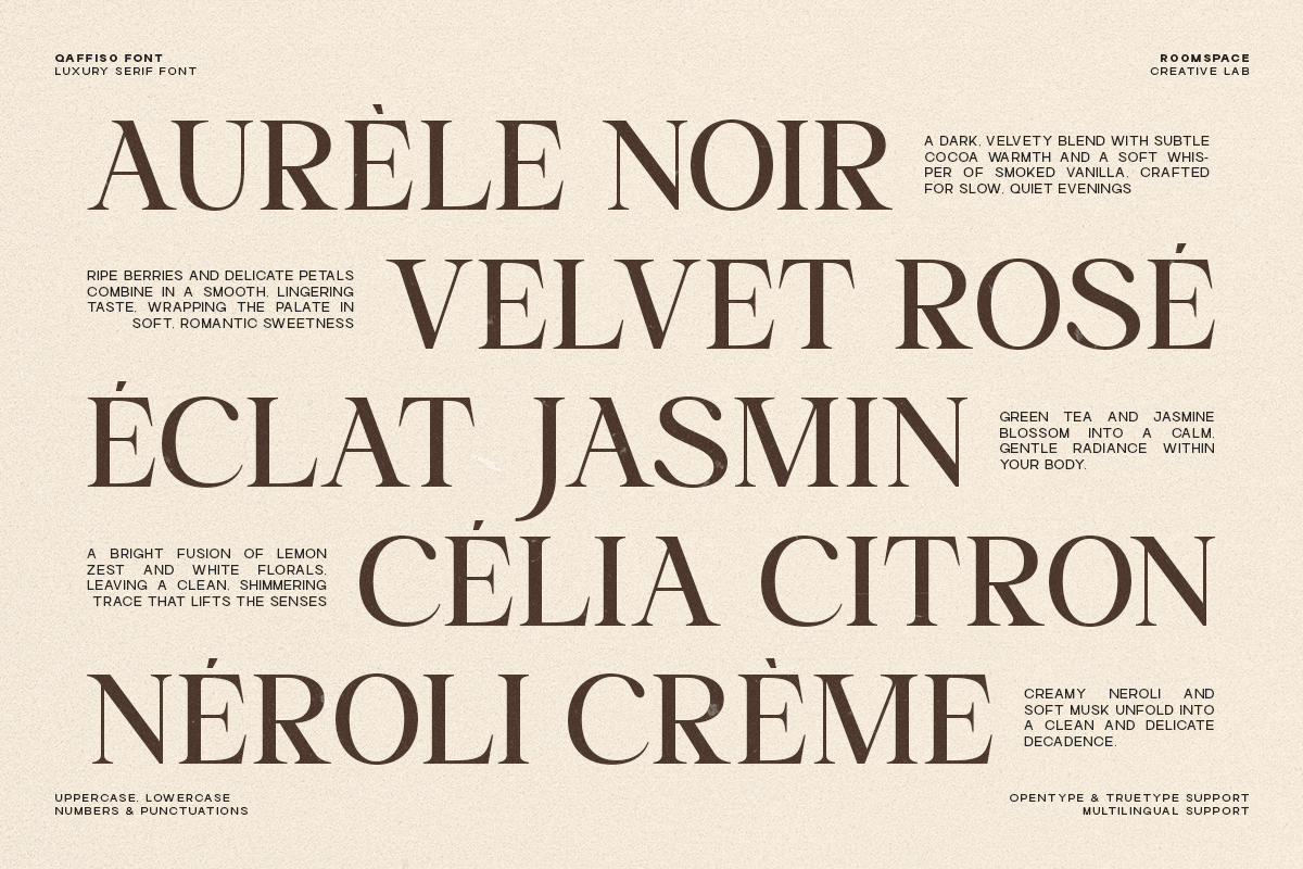 Qaffiso – Luxury & Elegant Modern, a Serif Font by roomspace creative lab (Photo 3 of 11)