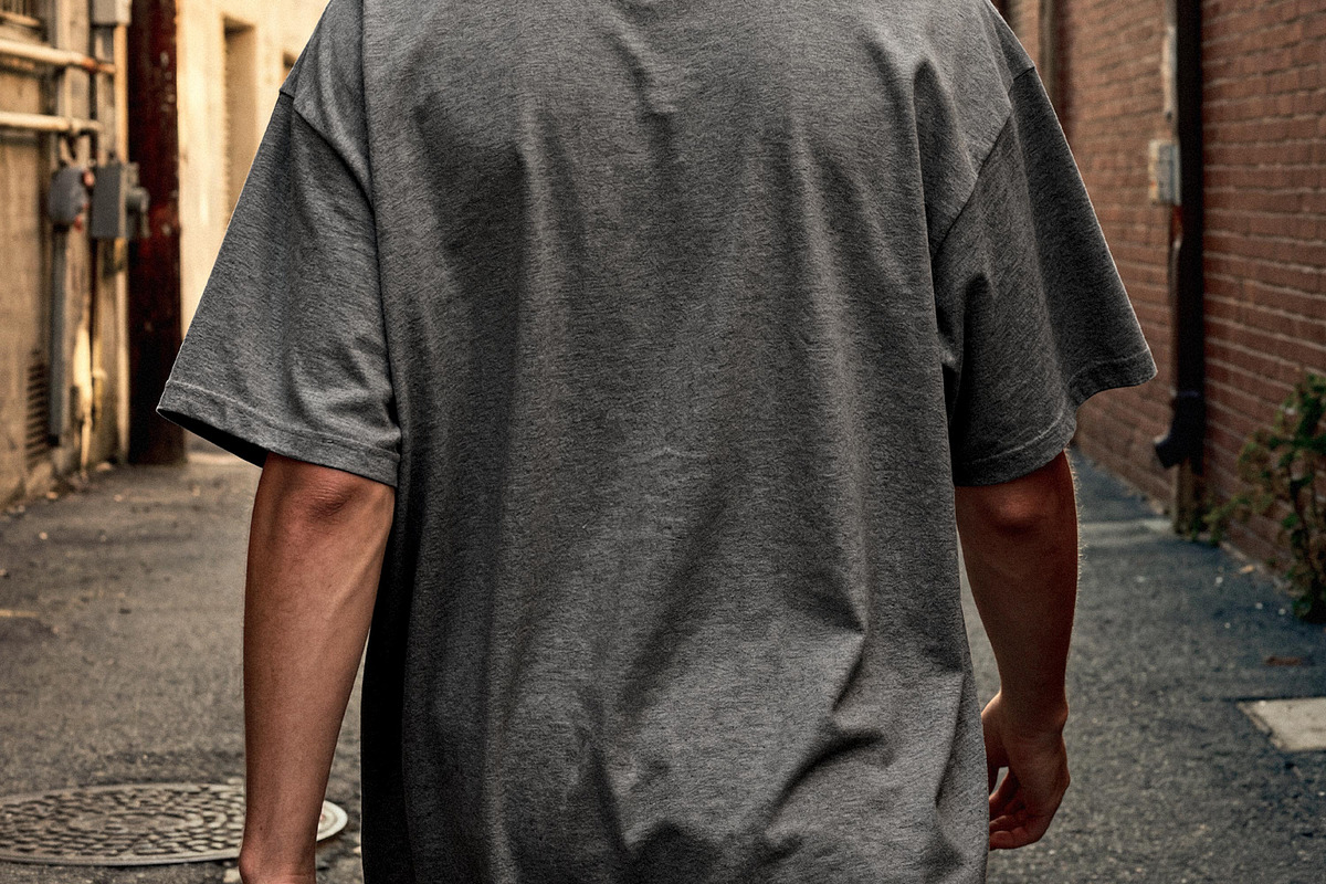 Streetwear T-Shirt Mockup Back View, a Shirt Mockup by Design Squad (Photo 2 of 4)