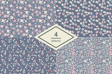 Seamless ditsy patterns, a Pattern Graphic by elyomys