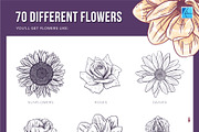 70 Flower Stamp Affinity Brushes, a Brush Add-On by Riveros Illustration (Thumbnail 3 of 9)