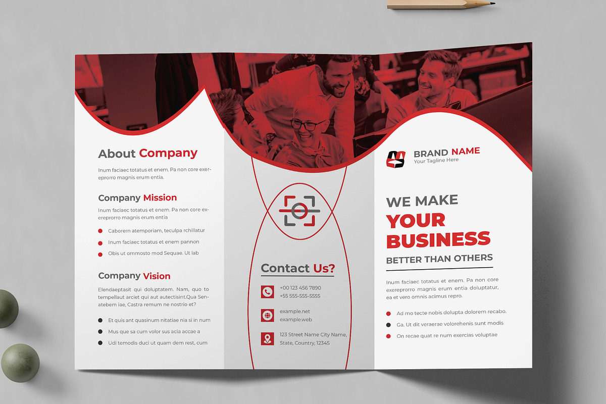Business Trifold Brochure, a Brochure Template by MightyDesign (Photo 2 of 5)