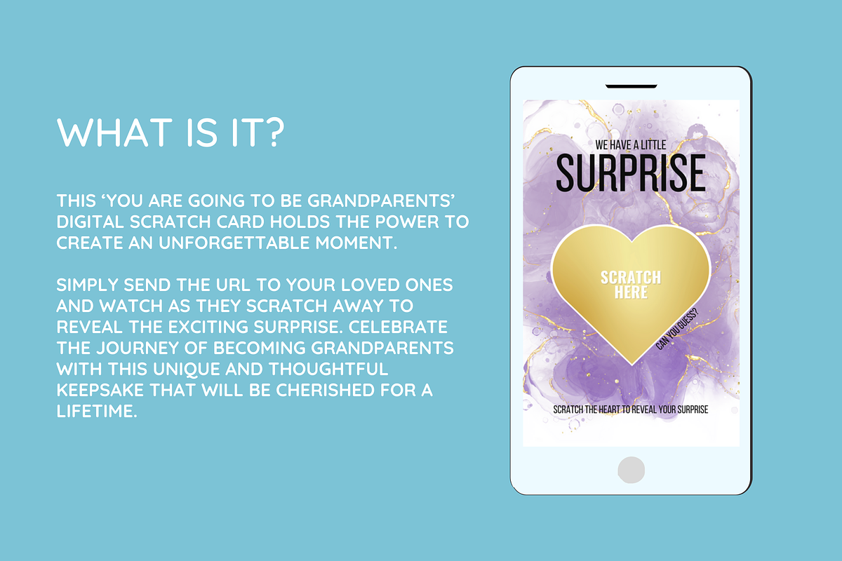 Grandparents Pregnancy Reveal Card, a HTML Template by SunshineStudioBoutique (Photo 3 of 7)