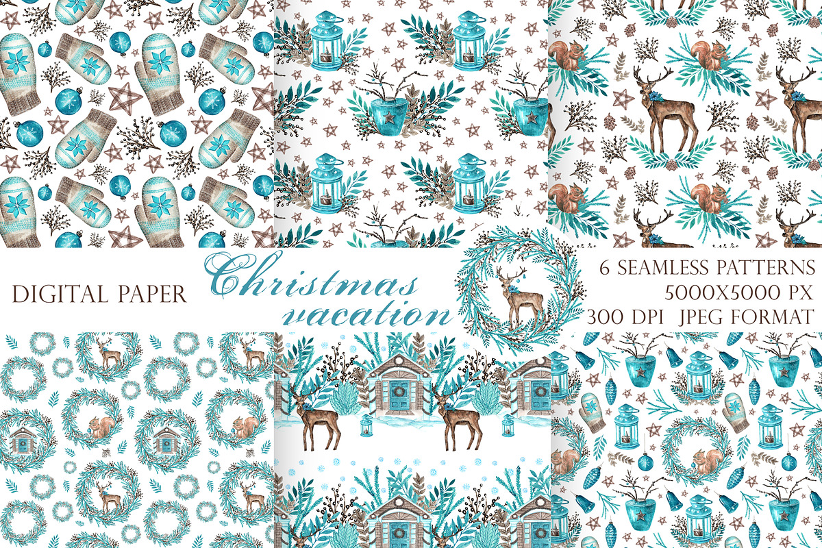 Christmas watercolor set. New Year., a Seasonal Illustration by SabinaWatercolorArt (Photo 4 of 12)