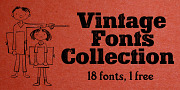 Vintage Fonts Collection, a Sans Serif Font by GRIN3 (Nowak) (Thumbnail 2 of 8)