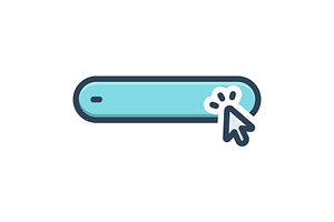 Button press color icon, an Icon by Creative priyanka