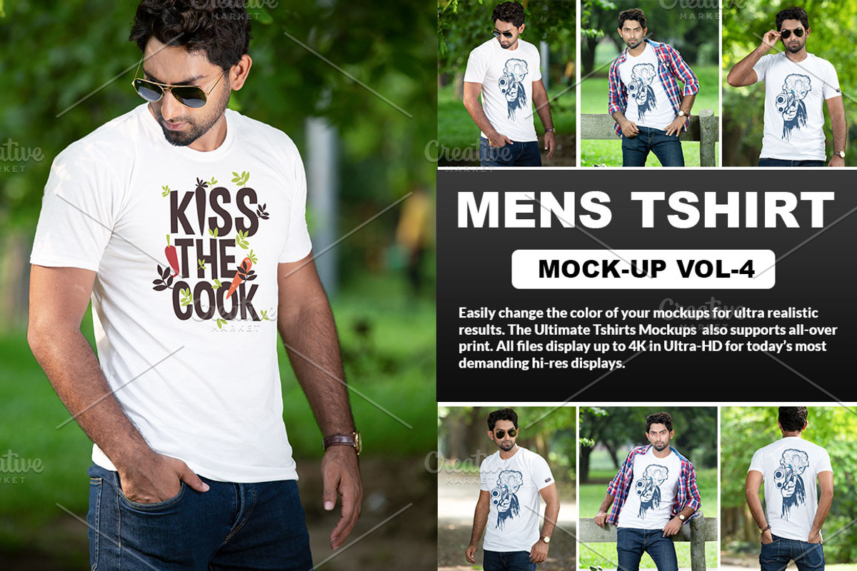 Mens T-shirt Mockups Vol: 4, a Shirt Mockup by DESIGNAVO (Photo 1 of 4)