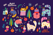 Christmas Cats, a Seasonal Illustration by MoleskoStudio (Thumbnail 16 of 26)