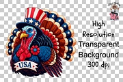 Patriotic Turkey Sublimation PNG, a Graphic by Clipart Bloom (Thumbnail 11 of 11)