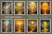 Golden Radiance Illustration, a Decorative Illustration by Housui Patterns (Thumbnail 2 of 12)