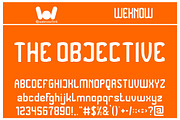 The objective font, a Font by weknow (Thumbnail 1 of 5)