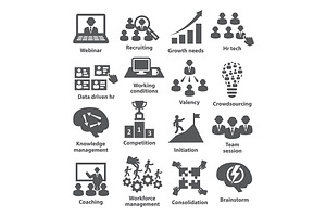 Business Management Icons. Pack 30.