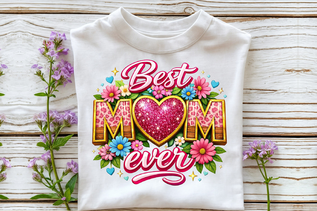 Best Mom Ever Mothers Day Glitter PN, an Illustration by Sublimation Artist (Photo 5 of 9)