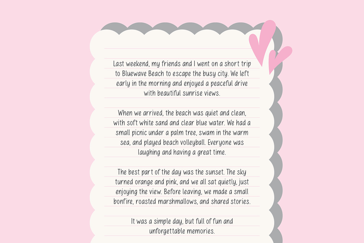 Pink Sky - Handwritten Font, a Handwritten Font by Pikgura (Photo 8 of 9)