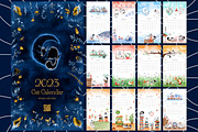Watercolor Cat Calendar 2023, an Animal Illustration by BetterCallLiubka (Thumbnail 1 of 5)