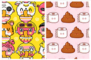 Cute kawaii pattern bundle, a Pattern Graphic by Slavko Kahovsky (Thumbnail 7 of 9)