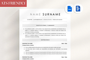 ATS Friendly Resume Template Word, a Resume Template by OkiDocs Resume Templates (Thumbnail 1 of 11)