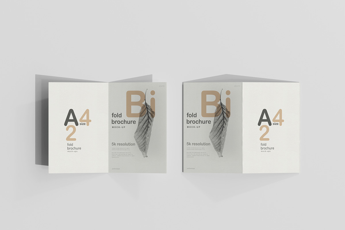 A4 Size Bi-Fold Brochure Mockup, a Print Template by pmvch (Photo 6 of 20)