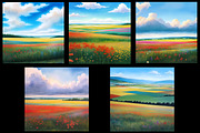 Wildflower Fields Collection, a Decorative Illustration by Sapphire X Designs (Thumbnail 2 of 3)