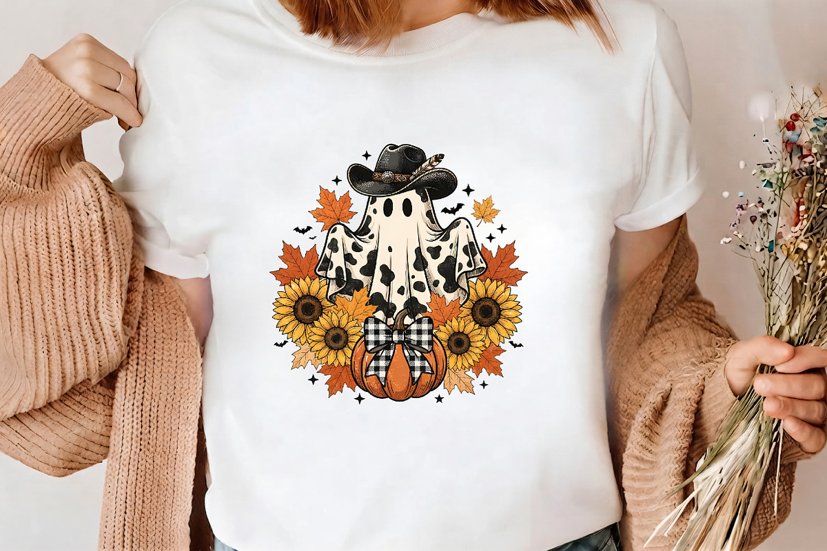Western Cow Print Ghost Fall PNG, a Seasonal Illustration by CrexoraLab (Photo 3 of 4)