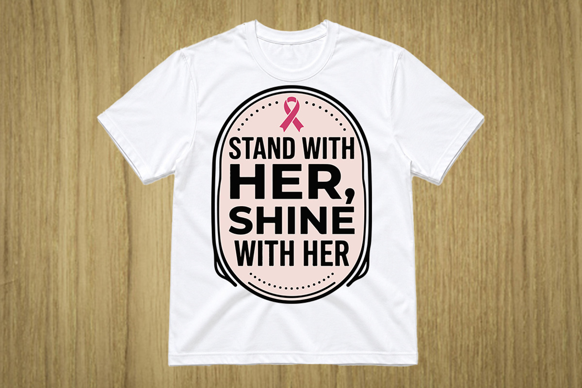 Breast cancer warrior t-shirt design, an Object Graphic by jahid234 (Photo 1 of 3)