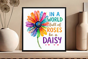 In a World Full of Roses Be a Daisy, an Illustration by DreamCafeArt (Thumbnail 4 of 7)