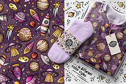 Space Doodle Seamless Patterns, a Pattern Graphic by BALABOLKA (Thumbnail 7 of 8)
