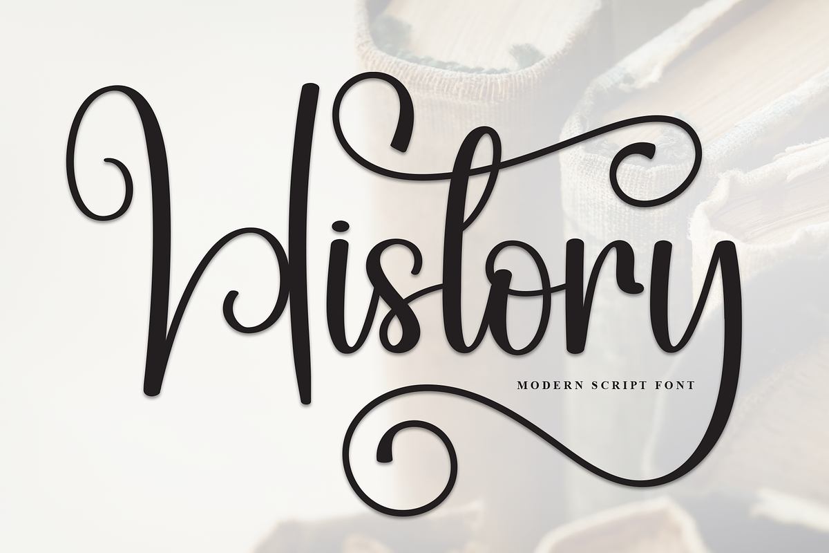 History | Script Font, a Handwritten Font by Scratchones (Photo 1 of 9)