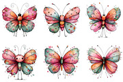 Whimsical Spring Butterfly Clipart, an Illustration by CraftArtStudio (Thumbnail 4 of 6)