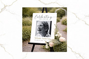 Funeral Welcome Sign B&W Canva FR002, a Poster Template by TyphoonStudio (Thumbnail 3 of 8)