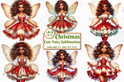 Christmas Cute Fairy Sublimation, a Seasonal Illustration by Craft Nest (Thumbnail 1 of 5)