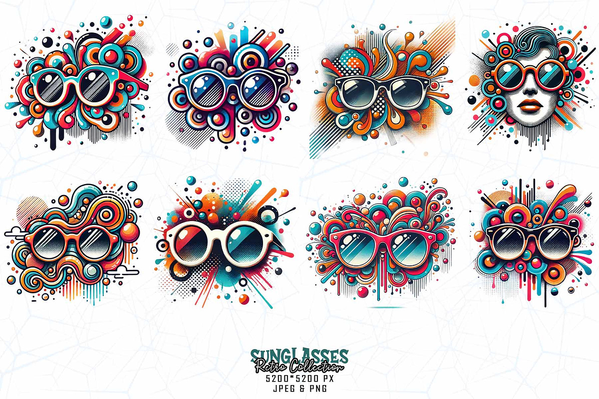 Retro Sunglasses Summer Lover PNG, an Illustration by Sofia's Fashion (Photo 2 of 3)