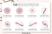 Geometric Logo Generator 3D Line Art, a Branding & Logo Template by joyologo (Thumbnail 5 of 24)