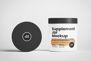 Customizable Supplement Jar Mockup, a Product Mockup by Se٧enStudio