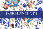 Porcelain Charm Prints & Patterns, a Pattern Graphic by GND ART STUDIO (Thumbnail 1 of 8)