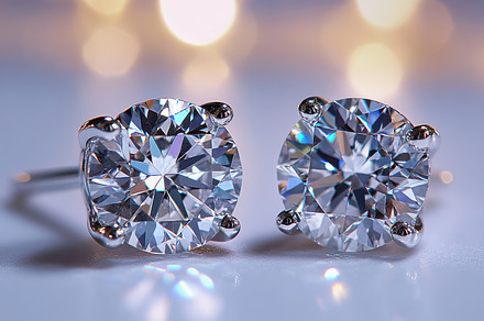Brilliant stud earrings catch the li, a Background Photo by Pixeness