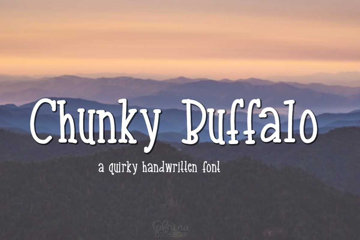Chunky Buffalo- Handwritten Font